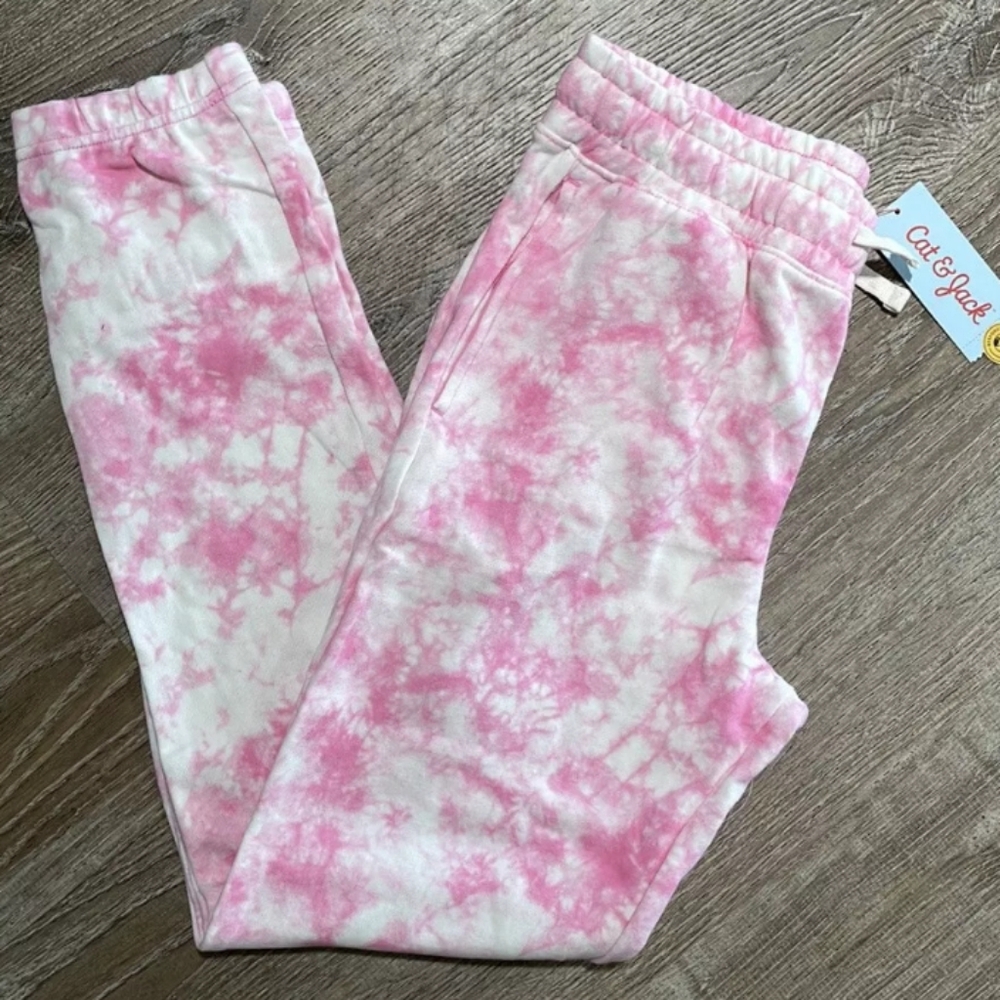 Girls Cat & Jack Pink Tie Dye Jogger Sweatpants